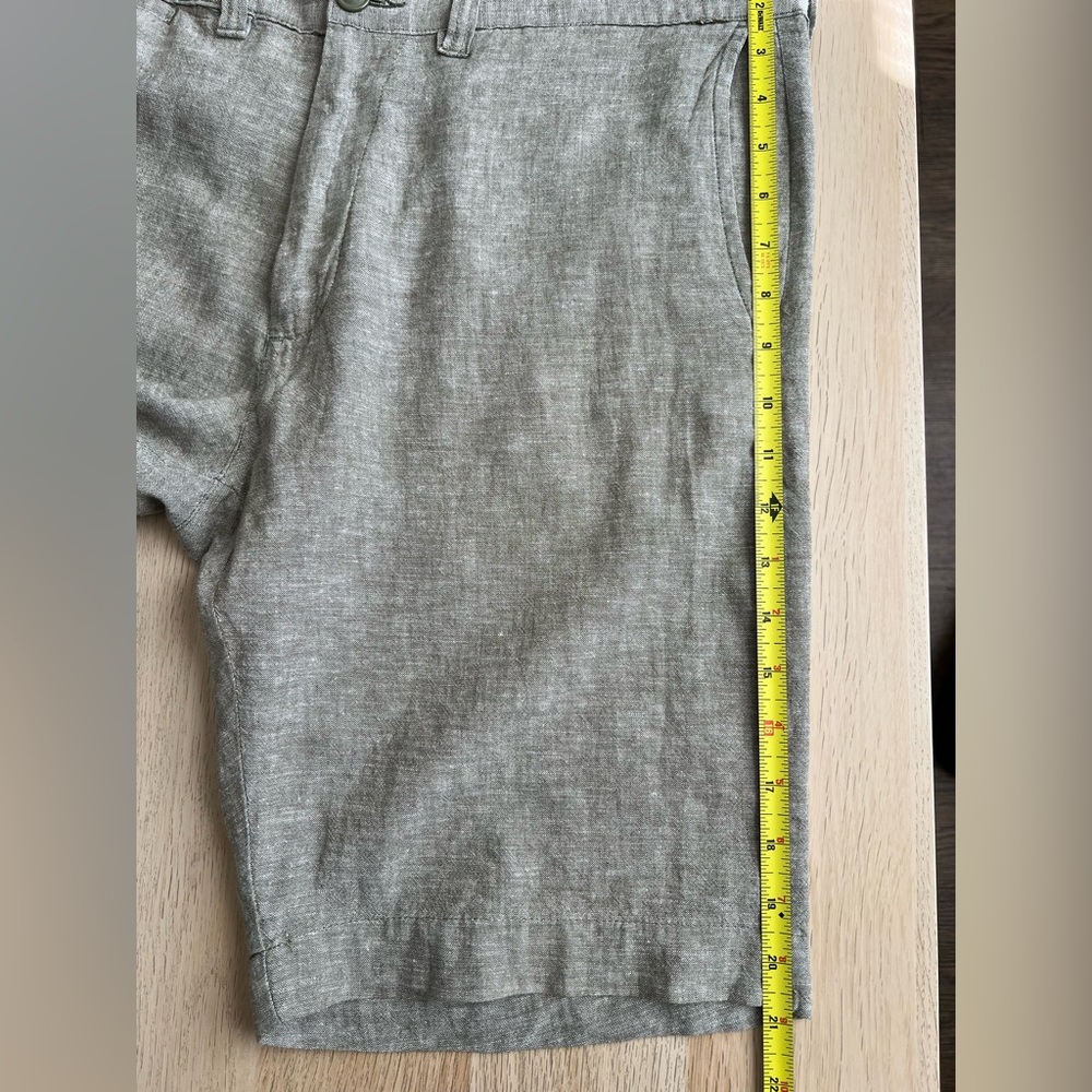 Bruno Washable Linen Blend Shorts Men’s 34 Classic Fit Gray - Picture 7 of 13